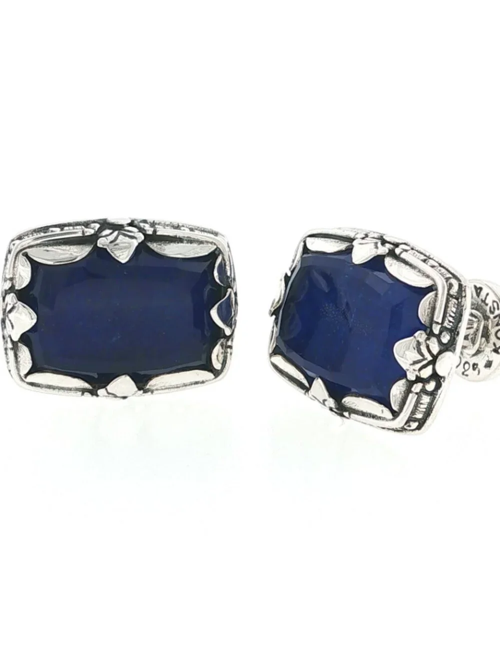 KONSTANTINO 925 Sterling Silver Hephaestus Lapis Cufflinks